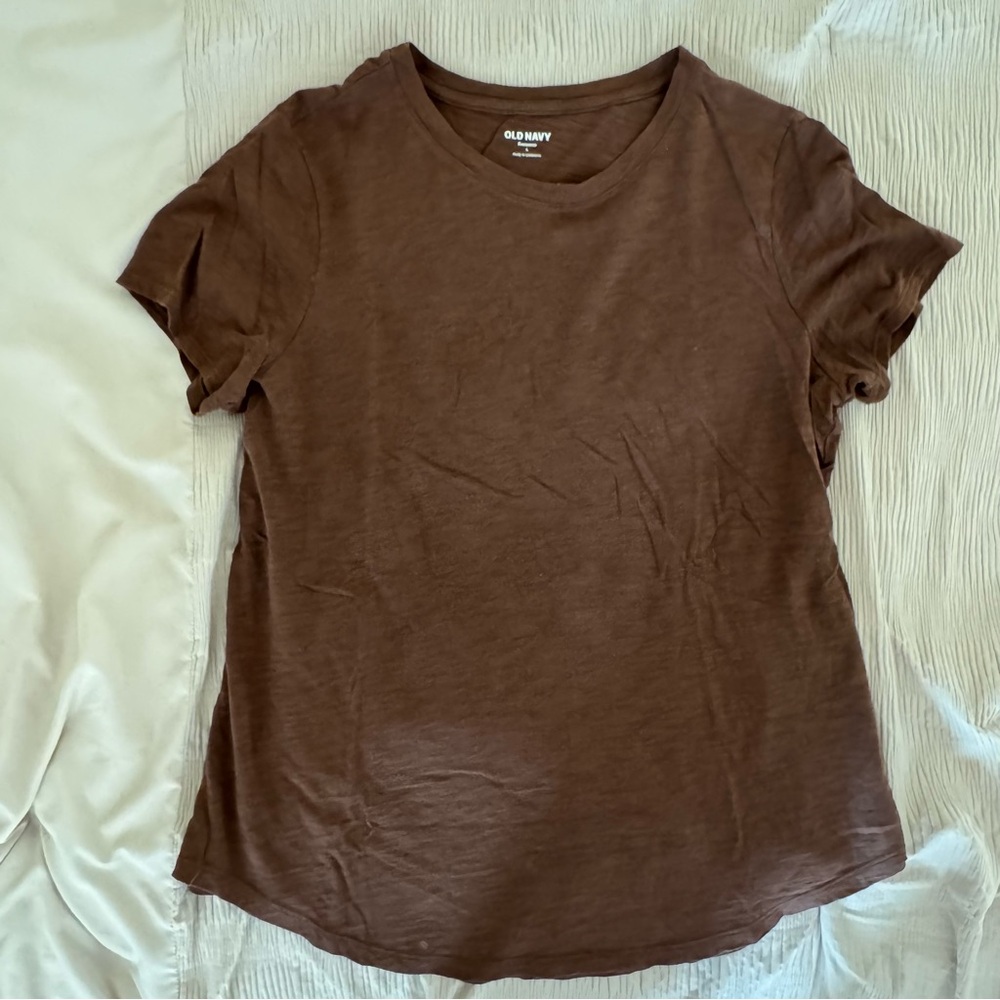 Old Navy Women's Chocolate Brown Short Sleeve Tee